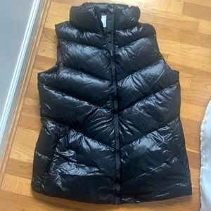 Athleta Lofty Down Vest, Black Large Tall EUC